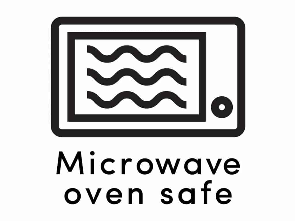 Microwave safe symbol with wavy lines